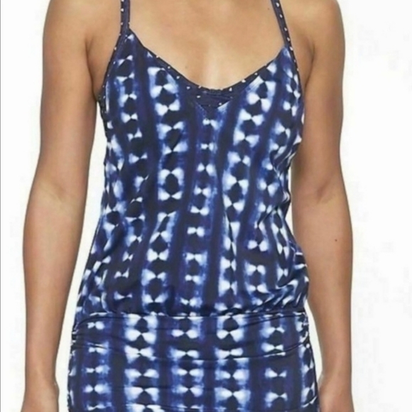 Athleta Other - Athleta Mashiko Side Scrunch Blue Tankini NWT